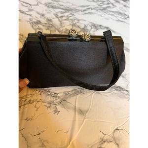 Jessica McClintock Small Black evening clutch bag